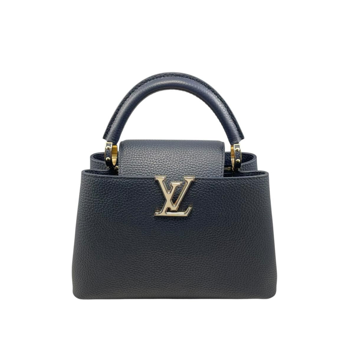 Louis Vuitton Shoulder Bag Capucines BB Taurillon Leather Navy