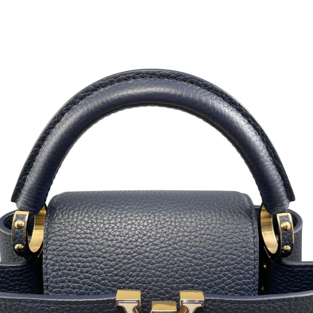 Louis Vuitton Shoulder Bag Capucines BB Taurillon Leather Navy — view 7