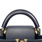 Louis Vuitton Shoulder Bag Capucines BB Taurillon Leather Navy — view 7