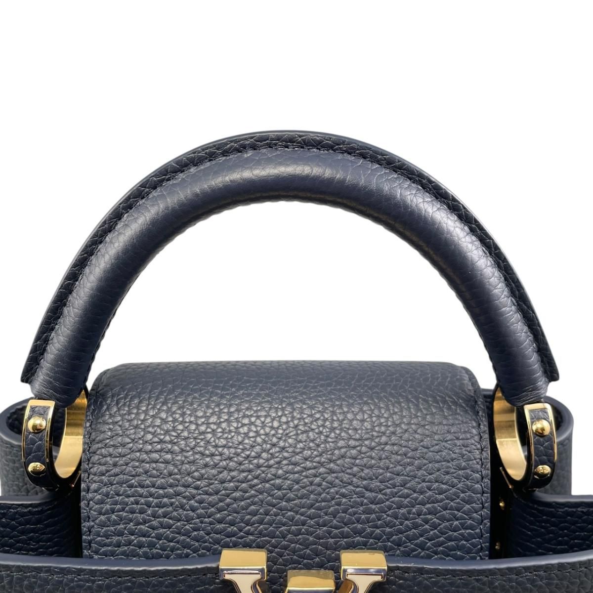 Louis Vuitton Shoulder Bag Capucines BB Taurillon Leather Navy — view 7
