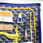 Hermes Scarf Carre 90 Beaute Composee Both Compose Silk Blue — view 8