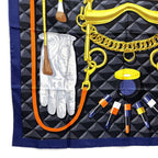 Hermes Scarf Carre 90 Beaute Composee Both Compose Silk Blue — view 4
