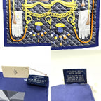 Hermes Scarf Carre 90 Beaute Composee Both Compose Silk Blue — view 9