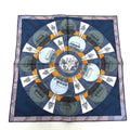 Hermes Scarf Carre 40 Jeu Des Omnibus Remix Game Silk Blue