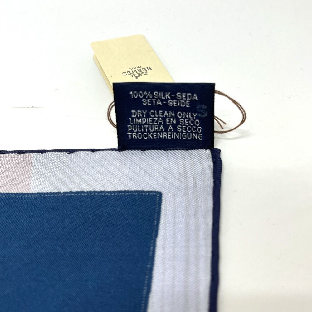 Hermes Scarf Carre 40 Jeu Des Omnibus Remix Game Silk Blue — view 4