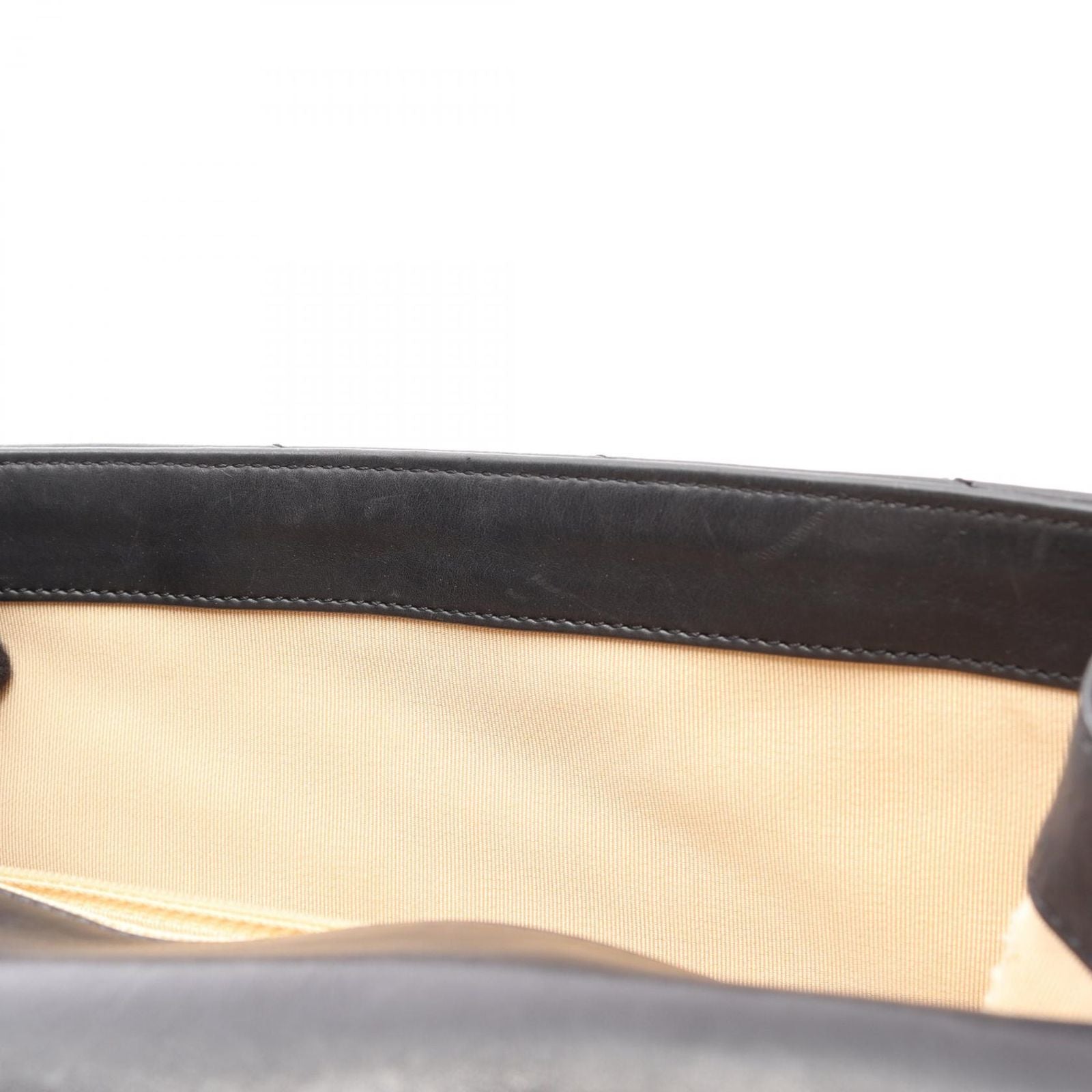 Chanel Shoulder Bag Bias Stitch Black Leather Chain — view 9