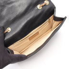 Chanel Shoulder Bag Bias Stitch Black Leather Chain — view 3