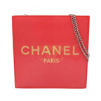 Chanel Shoulder Bag CC Logo Red CC Chain