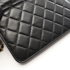 Chanel Shoulder Bag Quilted Icon Charm Black Lambskin Chain Wallet — view 9