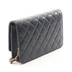 Chanel Shoulder Bag Quilted Icon Charm Black Lambskin Chain Wallet — view 2