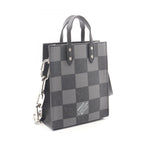 Louis Vuitton Handbag Sac Plat XS Damier Checkerboard Noir 2-Way Leather — view 2
