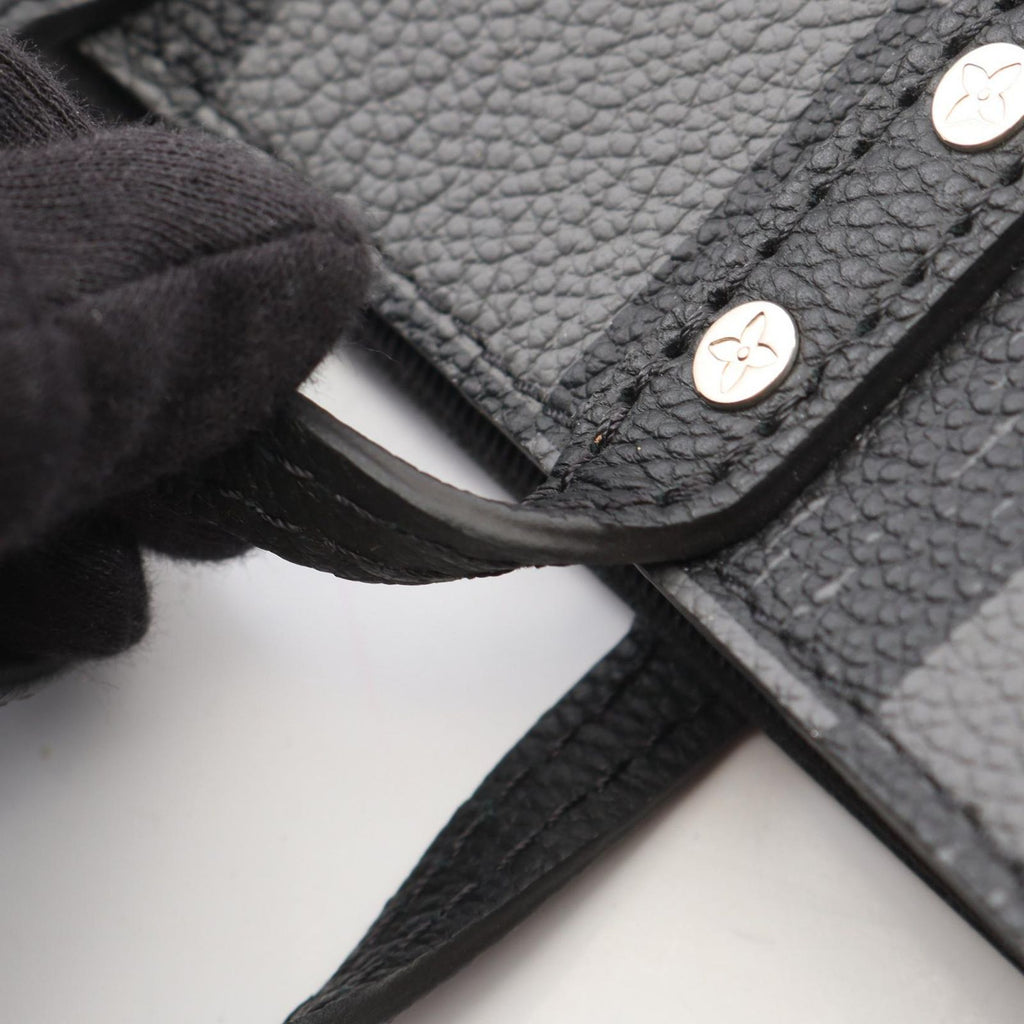 Louis Vuitton Handbag Sac Plat XS Damier Checkerboard Noir 2-Way Leather — view 6