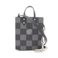 Louis Vuitton Handbag Sac Plat XS Damier Checkerboard Noir 2-Way Leather