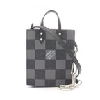 Louis Vuitton Handbag Sac Plat XS Damier Checkerboard Noir 2-Way Leather
