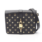 Louis Vuitton Shoulder Bag Rendezvous Monogram Flower Noir Leather