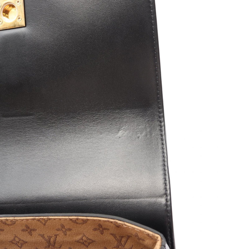 Louis Vuitton Shoulder Bag Rendezvous Monogram Flower Noir Leather — view 6