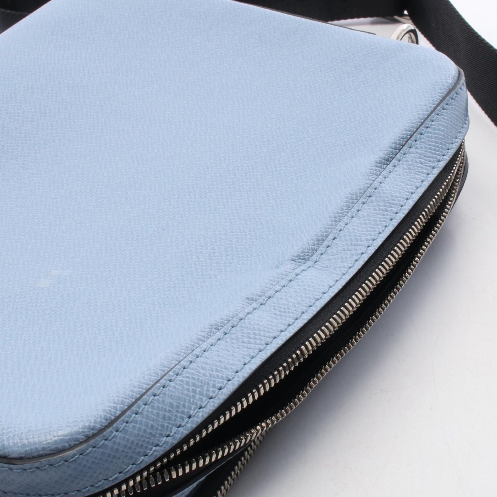 Louis Vuitton Shoulder Bag Trio Messenger Taigarama Sky Blue Canvas Leather — view 6