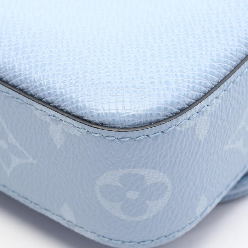 Louis Vuitton Shoulder Bag Trio Messenger Taigarama Sky Blue Canvas Leather — view 5