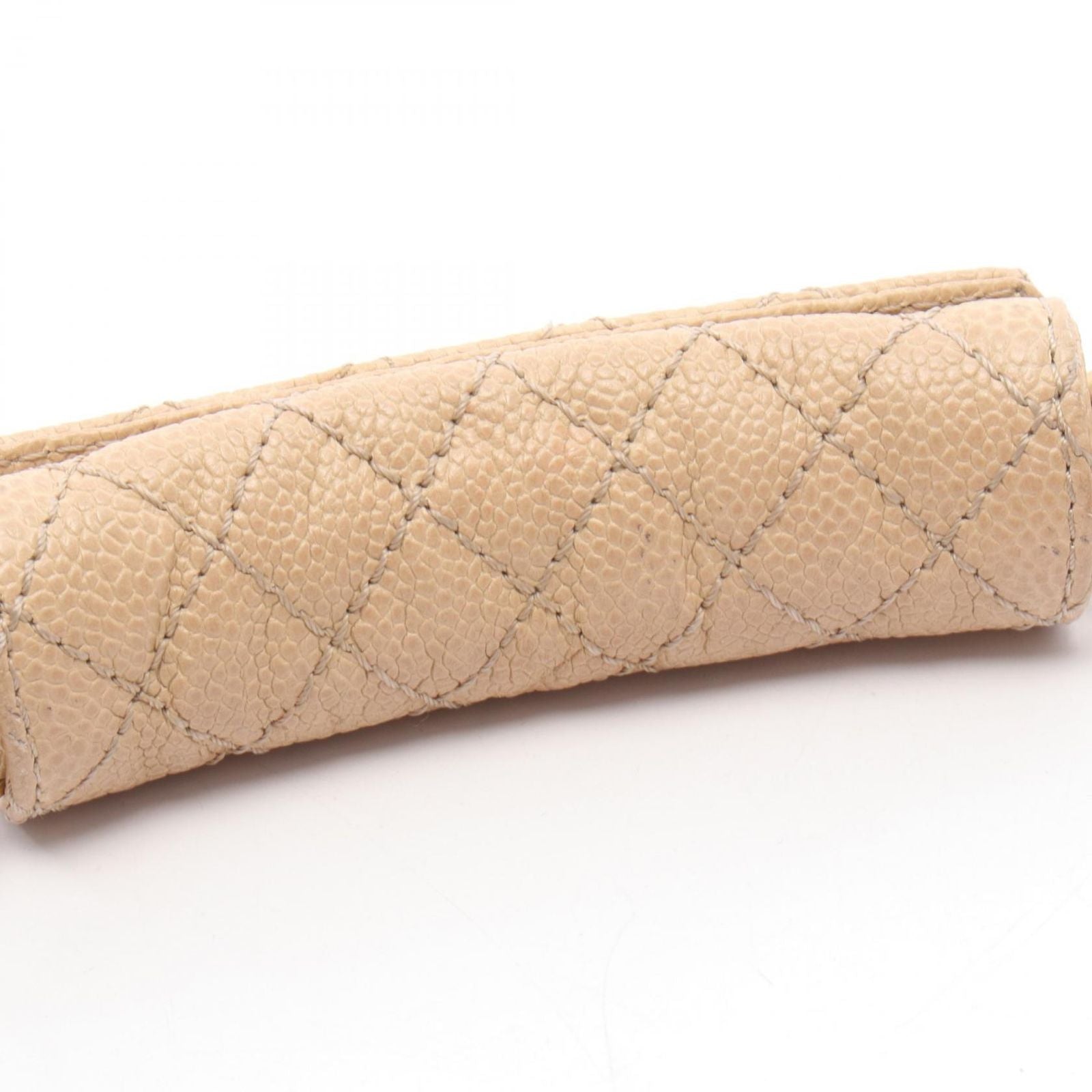 Chanel Shoulder Bag 2.55 Quilted Beige Caviar Leather Chain — view 6