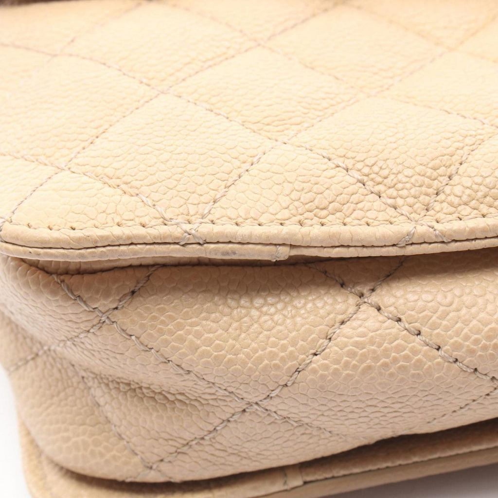 Chanel Shoulder Bag 2.55 Quilted Beige Caviar Leather Chain — view 7