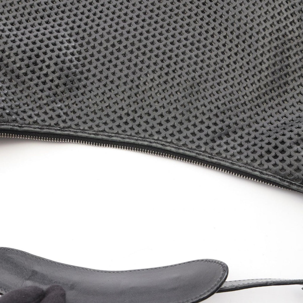 Dior Shoulder Bag Mesh Hobo Black Leather — view 9