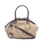 Gucci Handbag GG Canvas 2-Way Beige Brown
