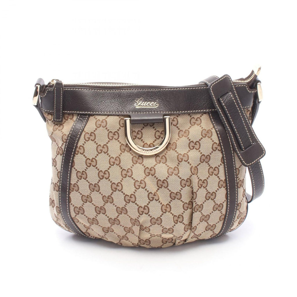 Gucci Shoulder Bag Abbey GG Canvas Beige Brown