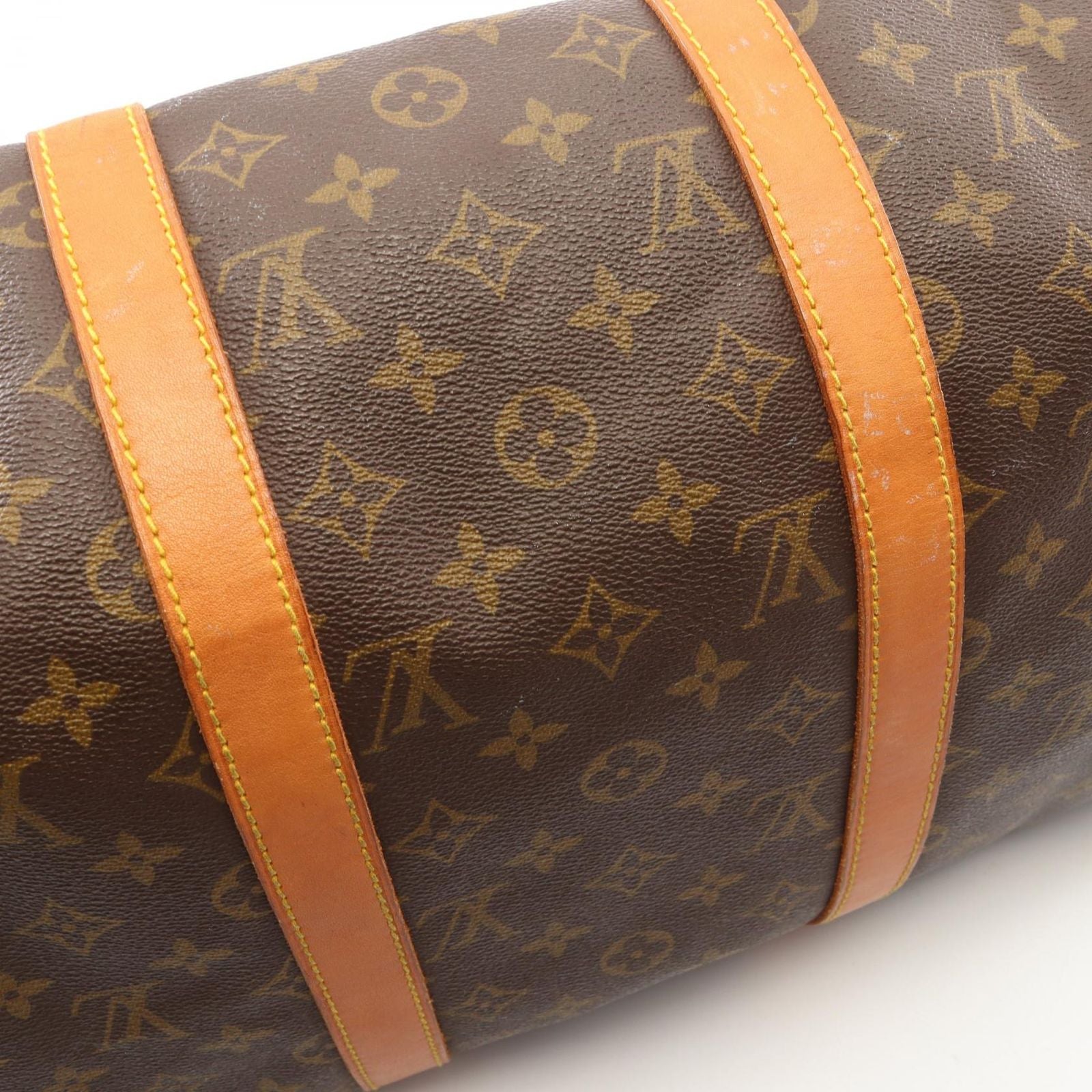 Louis Vuitton Boston Bag Keepall 50 Monogram Canvas Leather — view 9