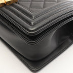 Chanel Shoulder Bag Boy Small Black Lambskin Chain — view 9