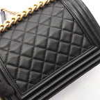 Chanel Shoulder Bag Boy Small Black Lambskin Chain — view 8