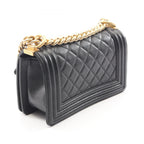 Chanel Shoulder Bag Boy Small Black Lambskin Chain — view 2