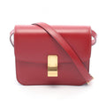 Celine Shoulder Bag Classic Teen Box Red Leather