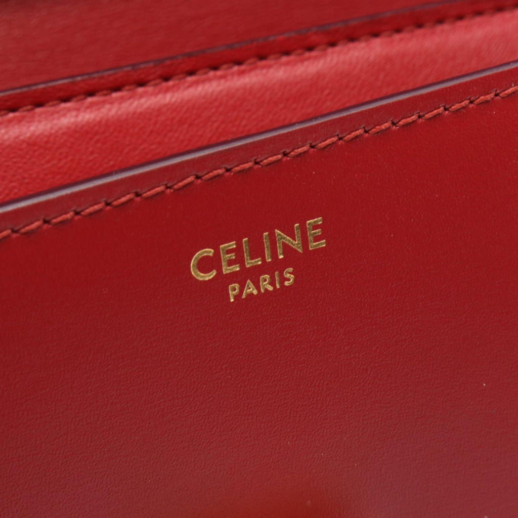 Celine Shoulder Bag Classic Teen Box Red Leather — view 4