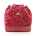 Chanel Backpack Gabriel de Small Combination Pink Fabric Leather Chain