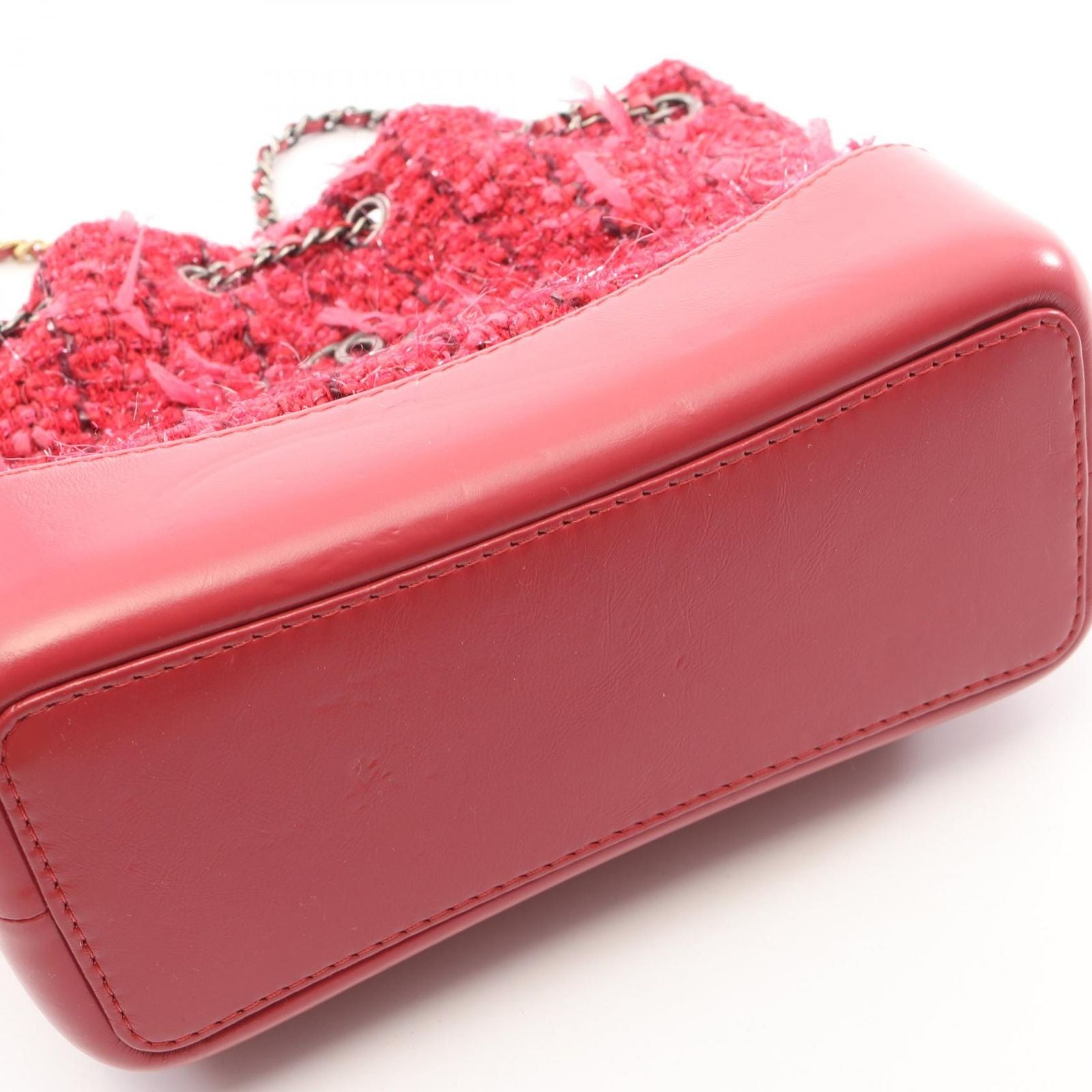 Chanel Backpack Gabriel de Small Combination Pink Fabric Leather Chain — view 6