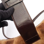 Fendi Shoulder Bag Brown Leather — view 9