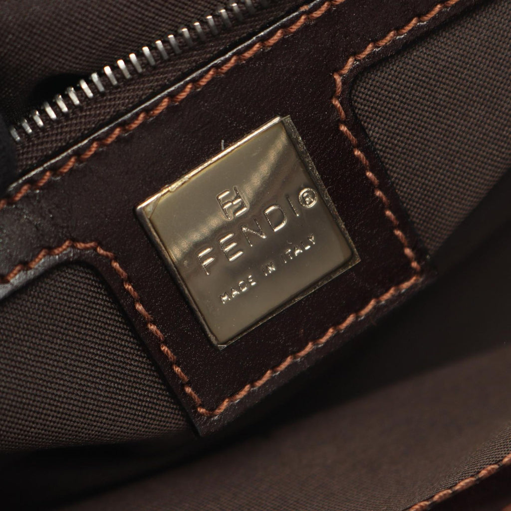 Fendi Shoulder Bag Brown Leather — view 4