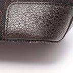 Gucci Shoulder Bag GG Pattern Dark Brown Canvas Leather — view 5