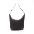 Gucci Shoulder Bag GG Pattern Dark Brown Canvas Leather