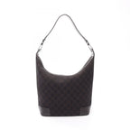 Gucci Shoulder Bag GG Pattern Dark Brown Canvas Leather