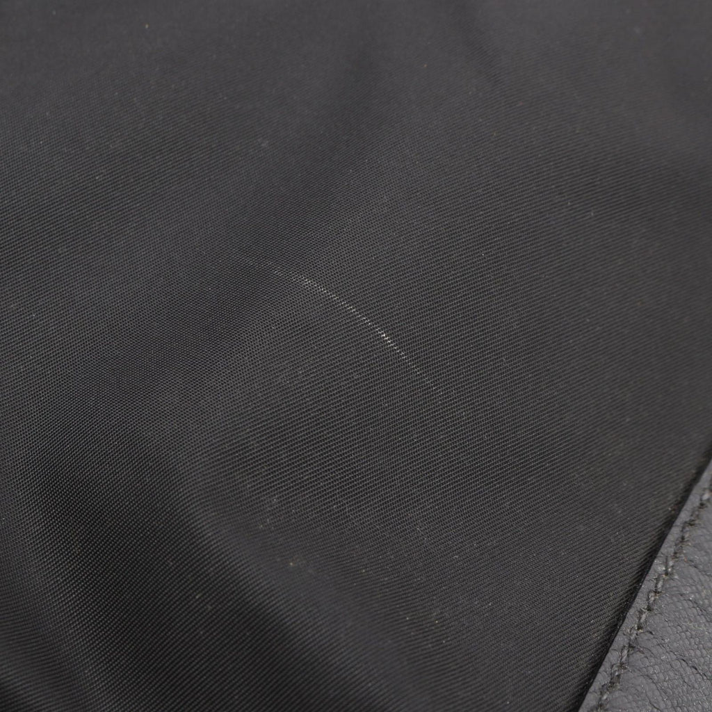 Prada Boston Bag Viaggio Black Nylon Saffiano Leather Triangle Logo — view 6