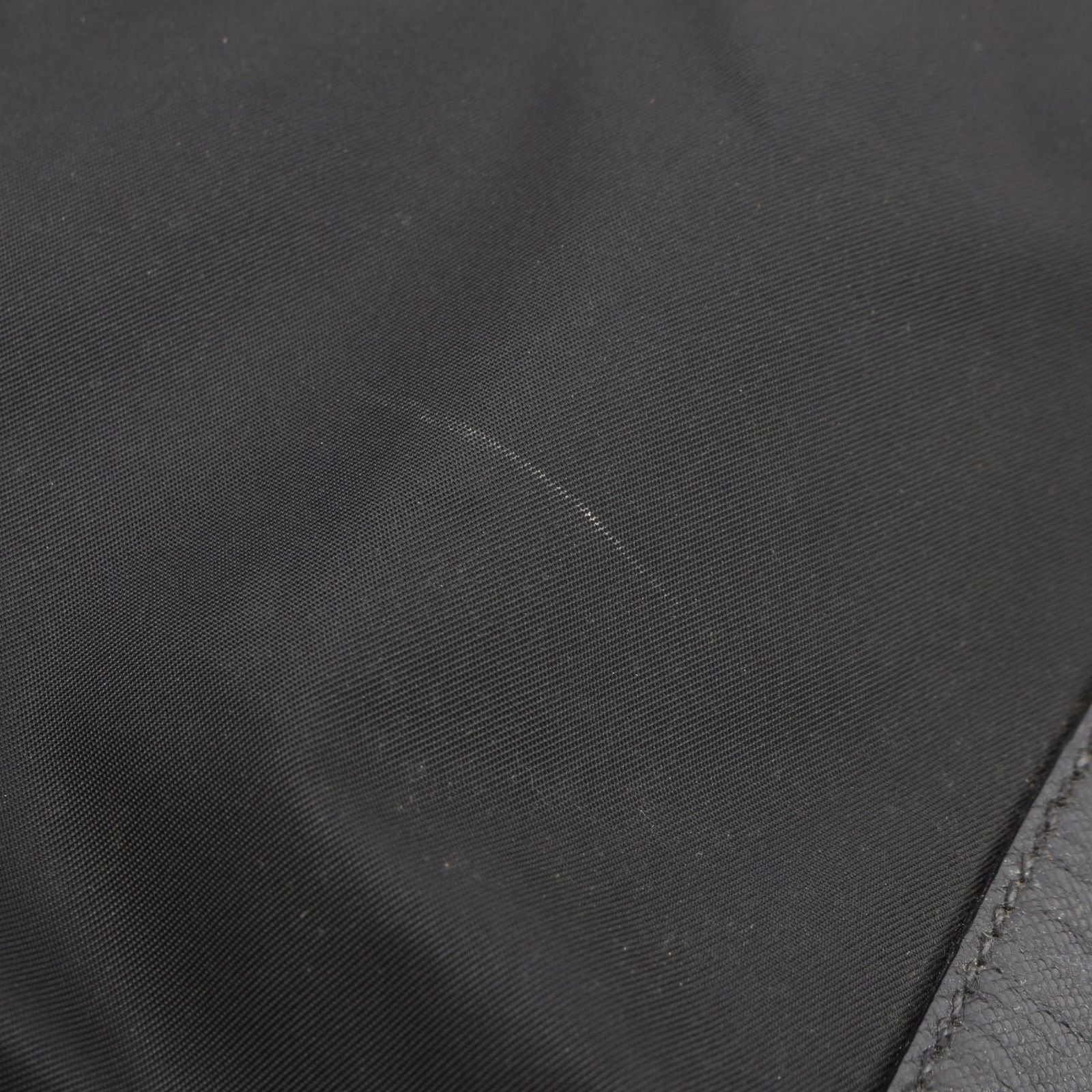 Prada Boston Bag Viaggio Black Nylon Saffiano Leather Triangle Logo — view 6