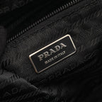Prada Boston Bag Viaggio Black Nylon Saffiano Leather Triangle Logo — view 4