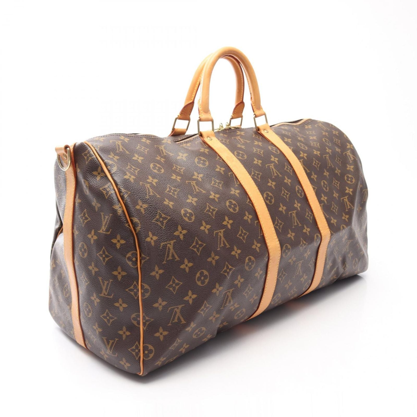 Louis Vuitton Boston Bag Keepall Bandouliere 55 Monogram 2-Way Canvas Leather — view 2