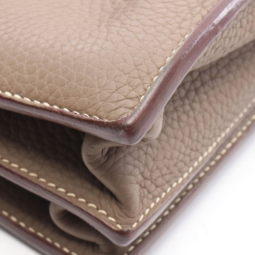 Hermes Business Bag Sac a Depeches 38 Etoupe Leather — view 6