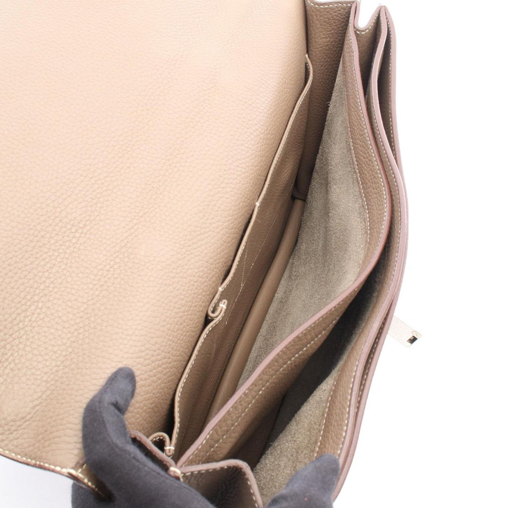Hermes Business Bag Sac a Depeches 38 Etoupe Leather — view 3