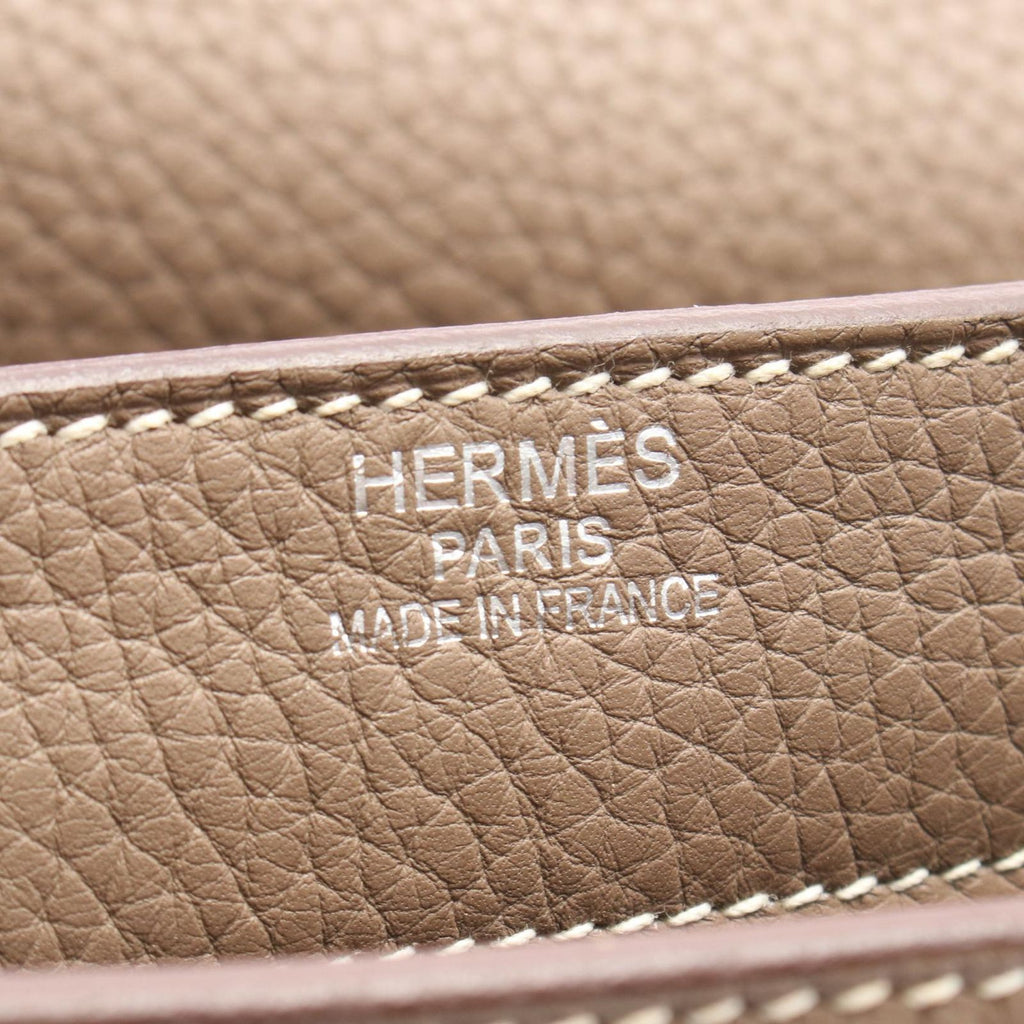 Hermes Business Bag Sac a Depeches 38 Etoupe Leather — view 4