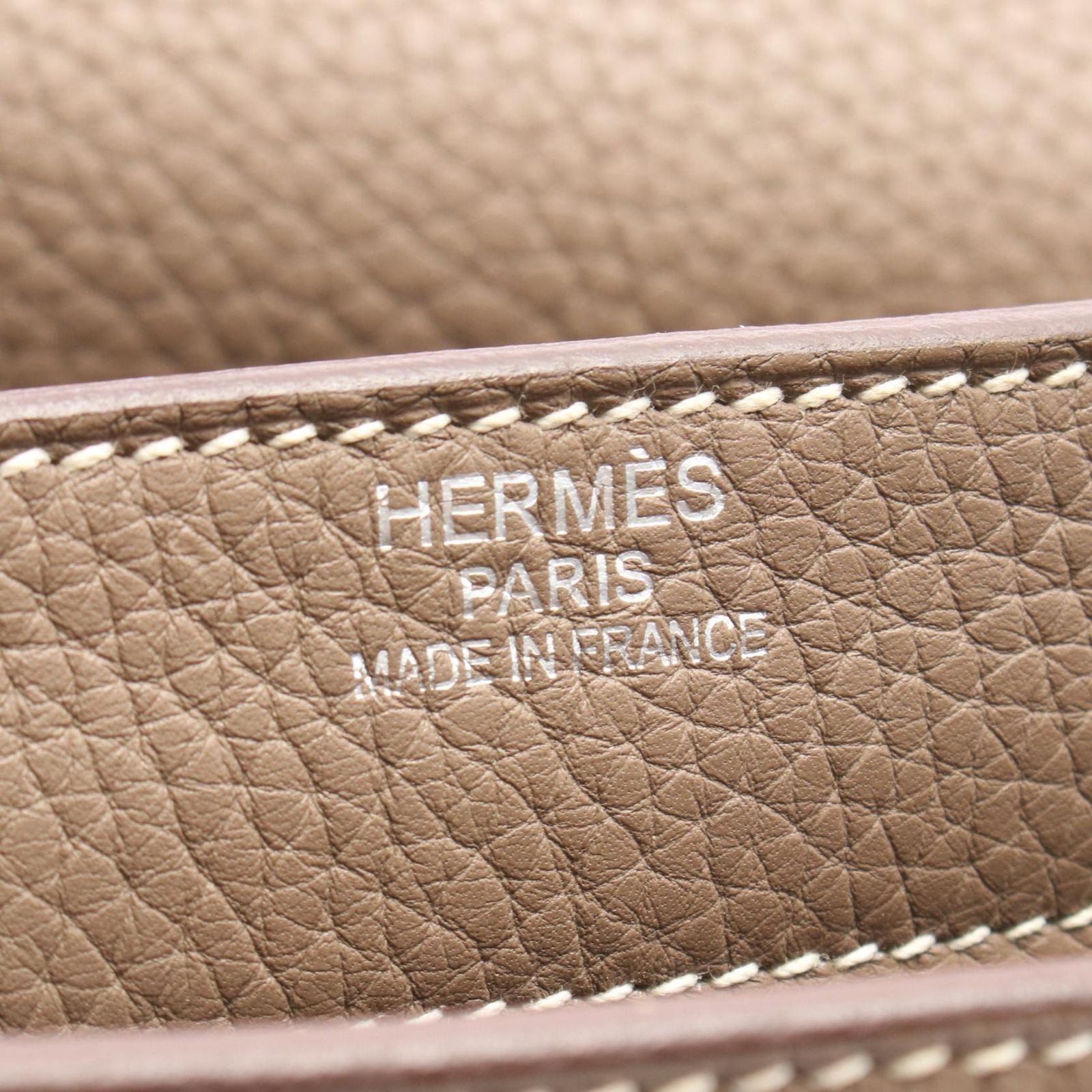 Hermes Business Bag Sac a Depeches 38 Etoupe Leather — view 4