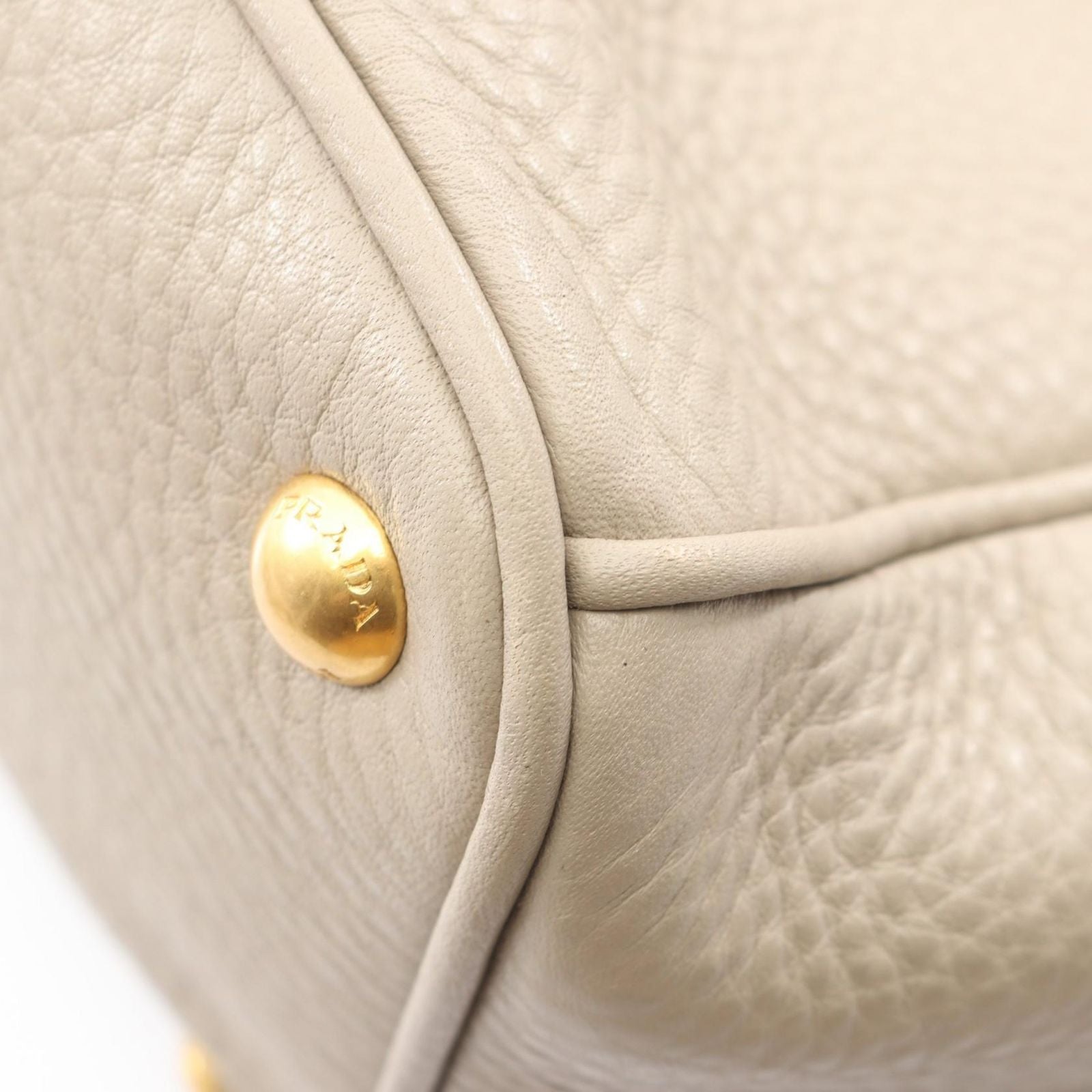 Prada Tote Vitello Daino 2-Way Gray Leather — view 8