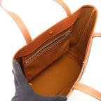 Celine Tote Cabas Triomphe Dark Brown Canvas Leather — view 3
